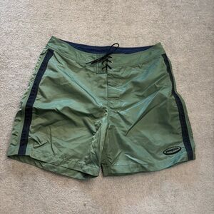 Patagonia Green and Black Men's Swim Board Shorts